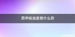 西甲硅油是做什么的