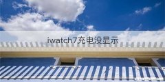 iwatch7充电没显示