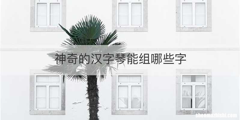 神奇的汉字琴能组哪些字