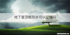 地下室顶板防水可以空铺吗