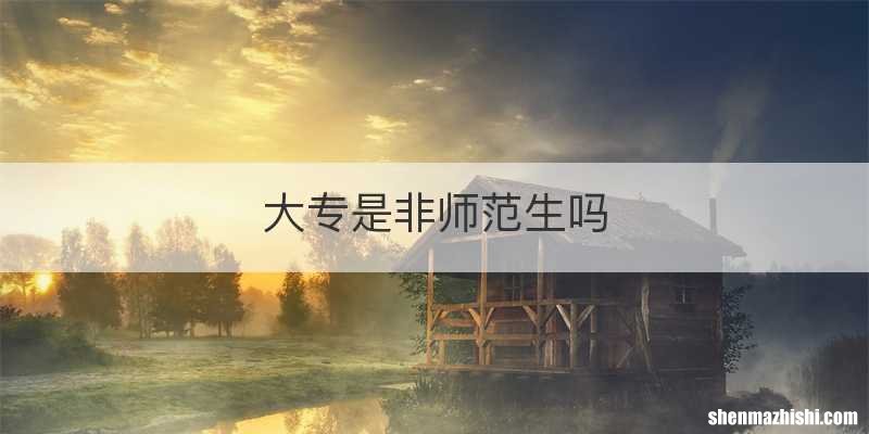 大专是非师范生吗