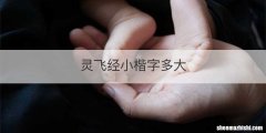 灵飞经小楷字多大