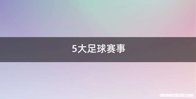 5大足球赛事