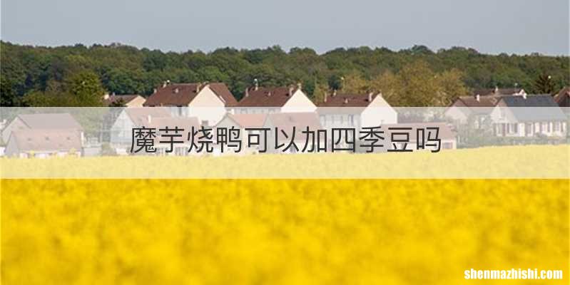 魔芋烧鸭可以加四季豆吗
