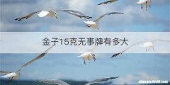 金子15克无事牌有多大