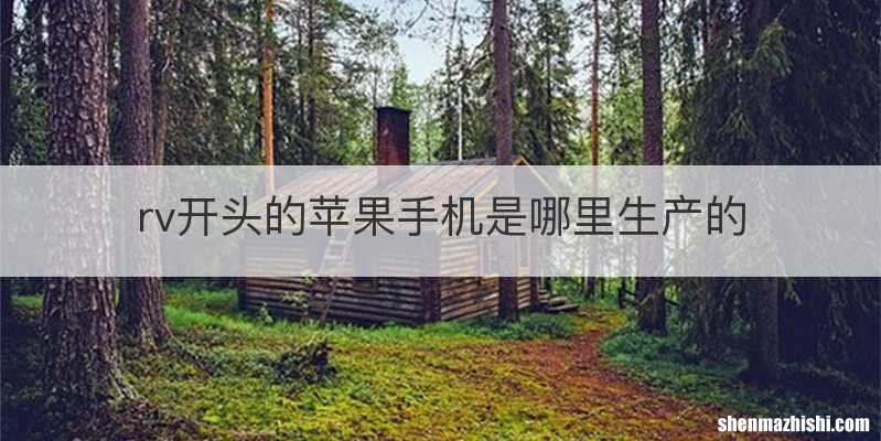 rv开头的苹果手机是哪里生产的