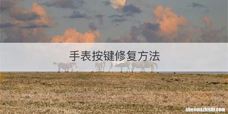 手表按键修复方法