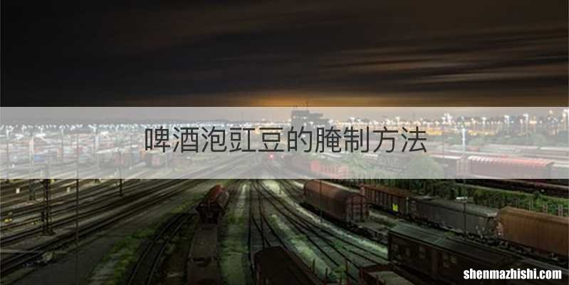 啤酒泡豇豆的腌制方法