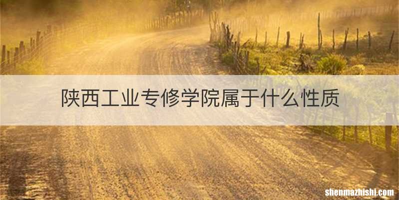 陕西工业专修学院属于什么性质