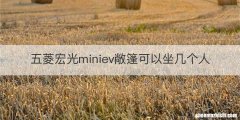 五菱宏光miniev敞篷可以坐几个人