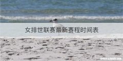 女排世联赛最新赛程时间表