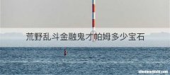 荒野乱斗金融鬼才帕姆多少宝石