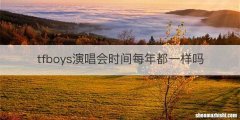 tfboys演唱会时间每年都一样吗