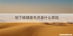 地下城键盘失灵是什么原因