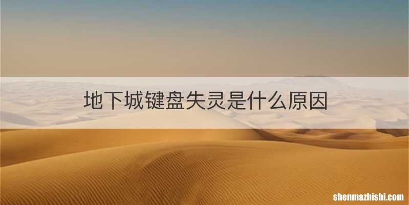 地下城键盘失灵是什么原因