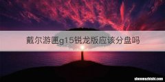 戴尔游匣g15锐龙版应该分盘吗