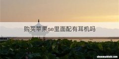购买苹果se里面配有耳机吗