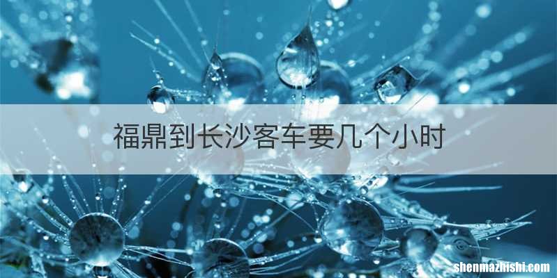 福鼎到长沙客车要几个小时