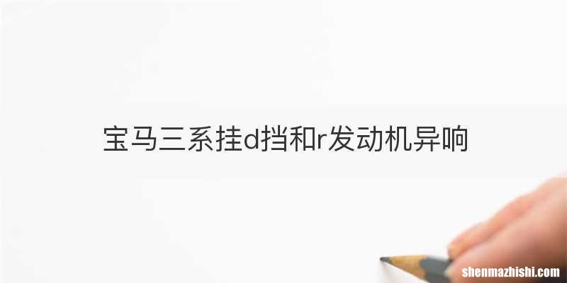 宝马三系挂d挡和r发动机异响