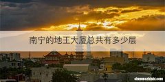 南宁的地王大厦总共有多少层