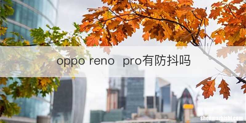 oppo renopro有防抖吗