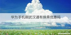 华为手机刷武汉通有换乘优惠吗