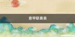 意甲联赛表
