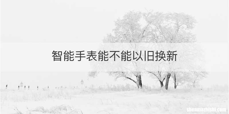 智能手表能不能以旧换新