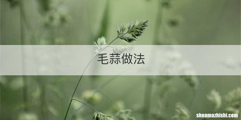 毛蒜做法
