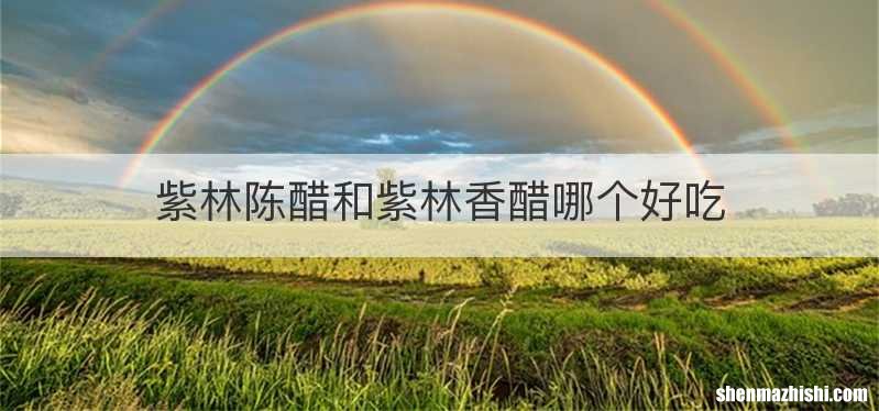 紫林陈醋和紫林香醋哪个好吃