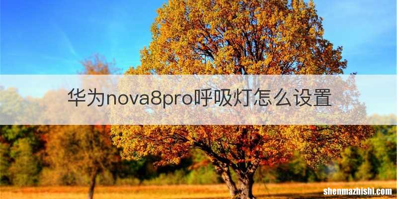 华为nova8pro呼吸灯怎么设置