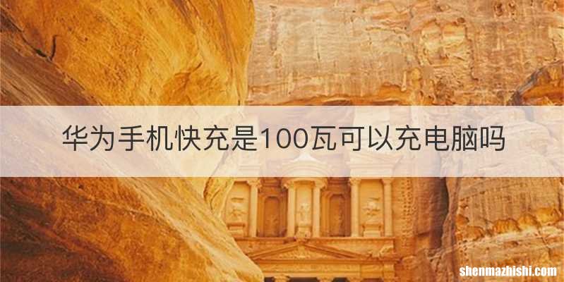 华为手机快充是100瓦可以充电脑吗