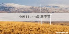 小米11ultra副屏不亮