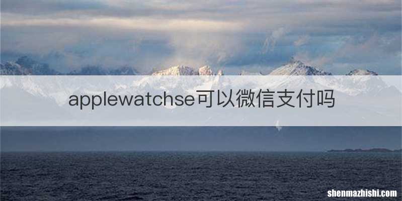 applewatchse可以微信支付吗