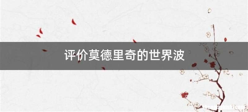 评价莫德里奇的世界波