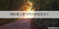 暗影骑士擎12代i5色准是多少