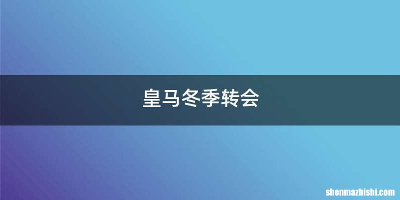 皇马冬季转会