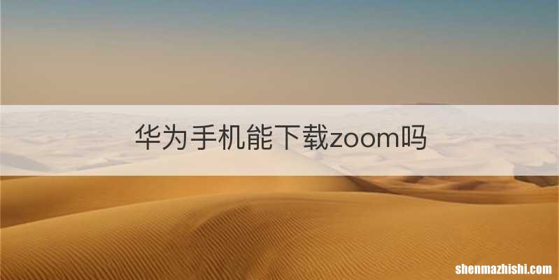 华为手机能下载zoom吗