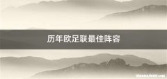 历年欧足联最佳阵容