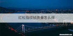 红松指纹锁质量怎么样