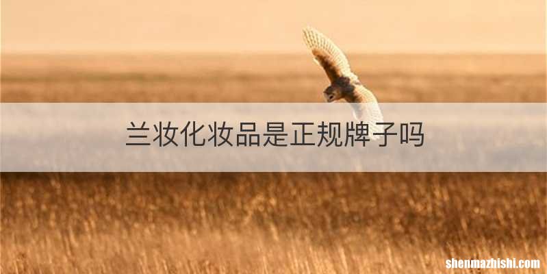 兰妆化妆品是正规牌子吗