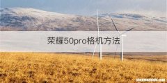 荣耀50pro格机方法