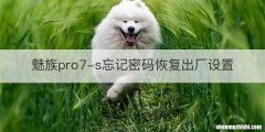 魅族pro7-s忘记密码恢复出厂设置