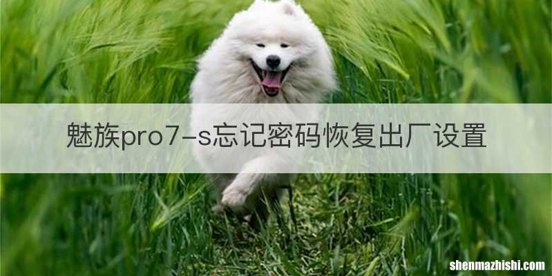 魅族pro7-s忘记密码恢复出厂设置
