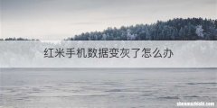 红米手机数据变灰了怎么办