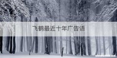 飞鹤最近十年广告语
