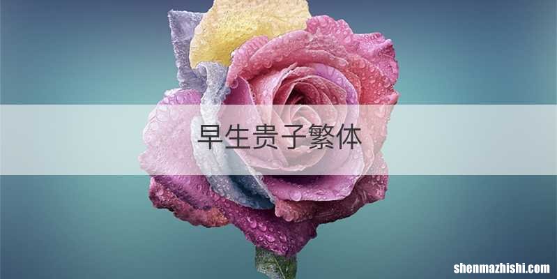 早生贵子繁体