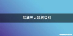欧洲三大联赛级别