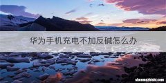 华为手机充电不加反碱怎么办