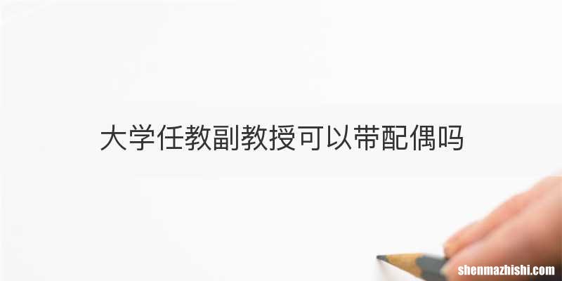 大学任教副教授可以带配偶吗